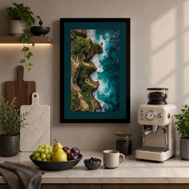 Print, 36x24 - 91.4 x 61.0 cm, Teal Border