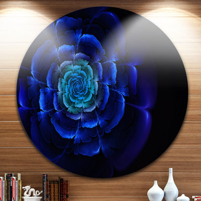 «Fractal Silver Blue in Dark», impression sur métal