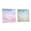 «Pink Clouds Scenery Minimalisme», ensemble de 2 verres muraux en acrylique-2077975701