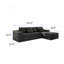 Canapé modulaire de 104,3 pouces de style nuage avec fauteuil inclinable en forme de L