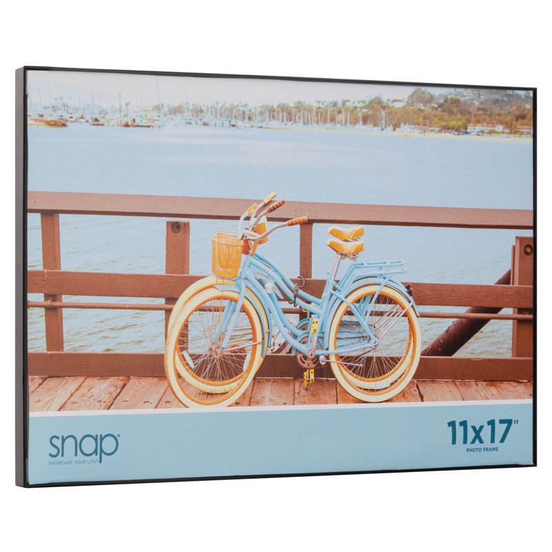 Snap Black Acrylic 11" x 17" Wall and Desktop Photo Frame Set