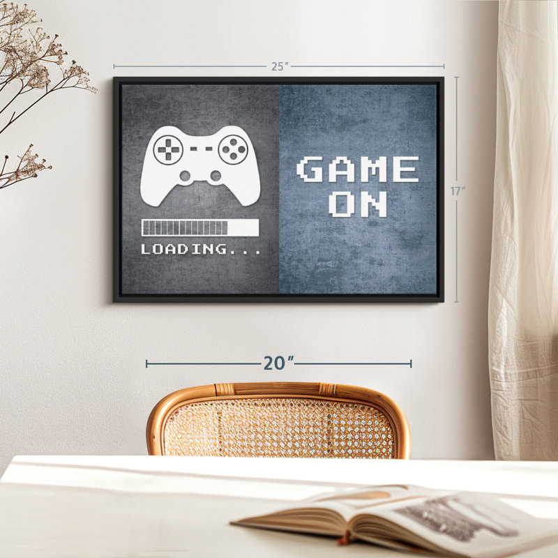 " Loading Game On Canvas Print ", 17" H x 25" W