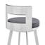 Tabouret de bar à hauteur de comptoir en acier inoxydable et pivotant Kevontae-454235643-454235634