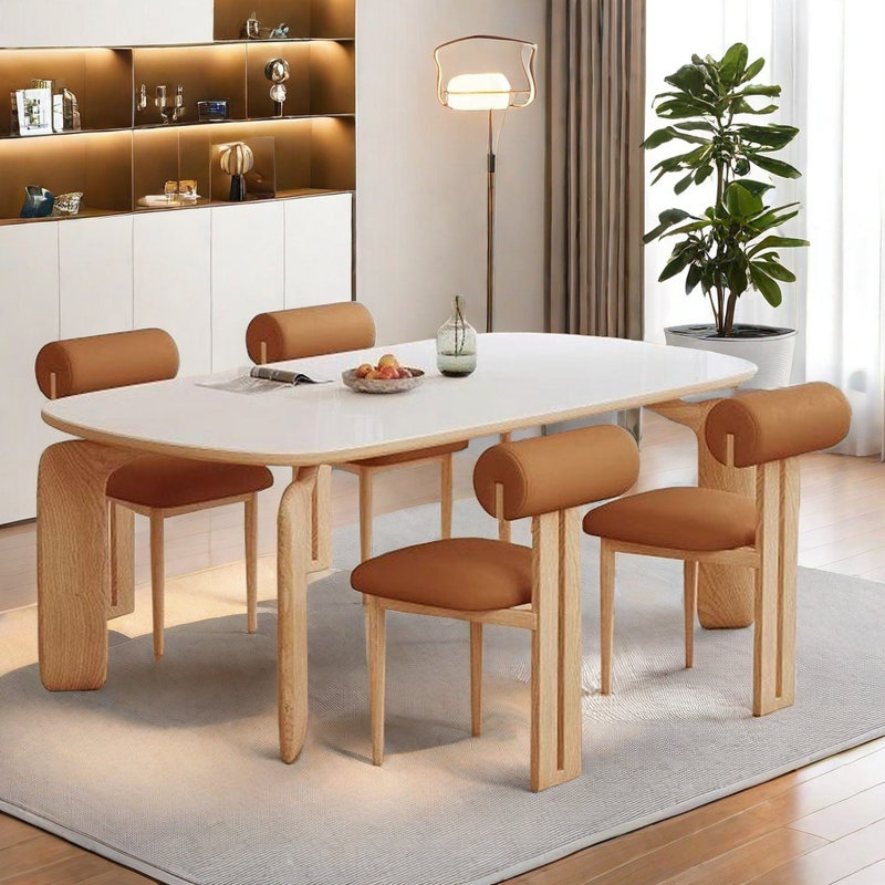 Ensemble de table et chaises à bûches, H 29,52 po x L 62,99 po x l 31,49 po