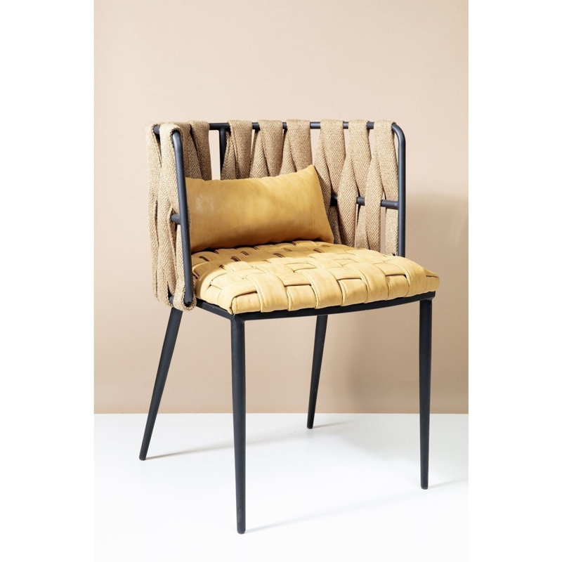 Chair with Armrest Cheerio Yellow incl. Cushion