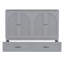 Lit double de couleur grise avec beaucoup de tiroirs pour les oreillers - choix de chambre à coucher confortable. Maximise les petits espaces. Peut contenir divers objets. Style élégant. Accessibilité de charge.-1904239018-1904239016