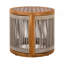 Table d'appoint d'extérieur en bois d'acacia 16,9 po - Corde d'appoint Boho