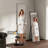 Rotating Multifunctional Full Length Mirror With Hook Storage Rack-1119595367