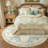 Vintage Floral Distressed Design Non-Slip Low-Pile Soft Thin Faux Wool Area Rug-1644600152