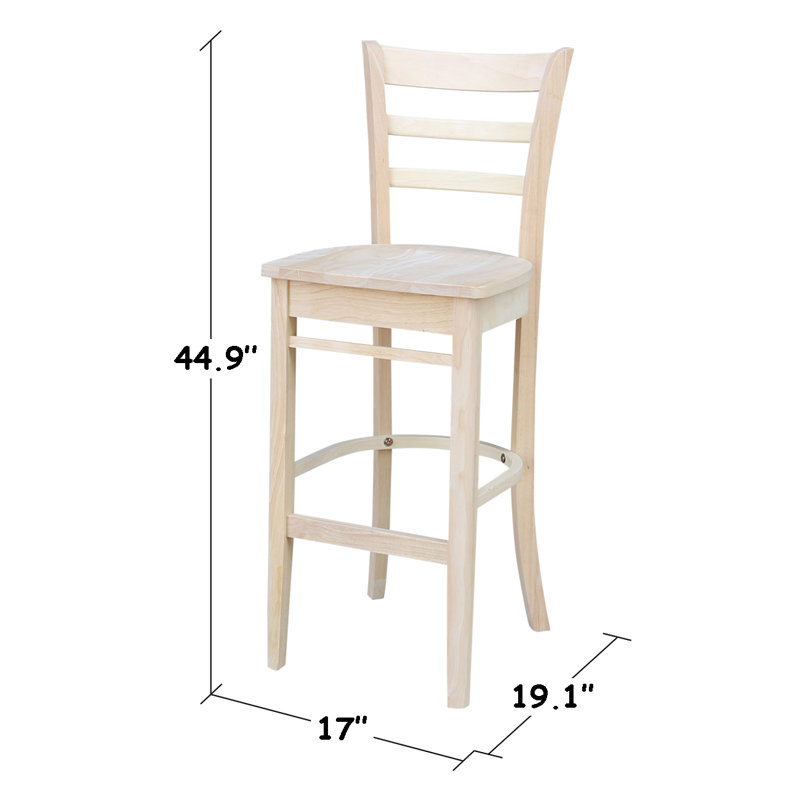 Bailey-Lee Solid Wood Counter Stool, Bar Stool (29” Seat Height)