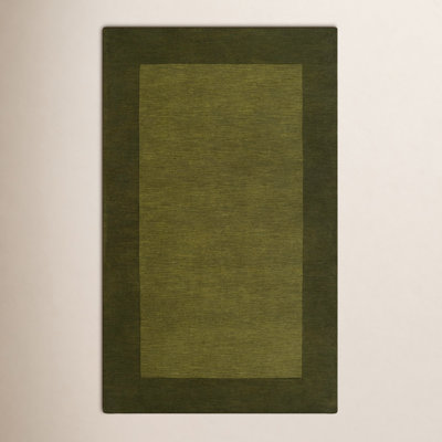 Dolma Hunter Green Hand-Loomed Wool Rug