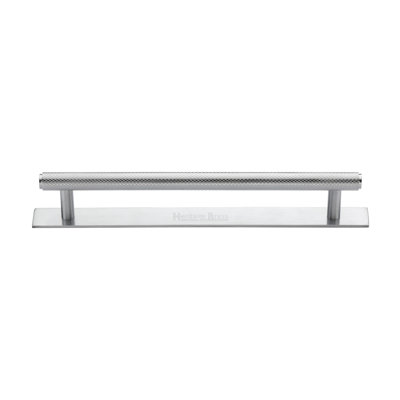 Heritage Cabinet Pull Knurled Design with Plate