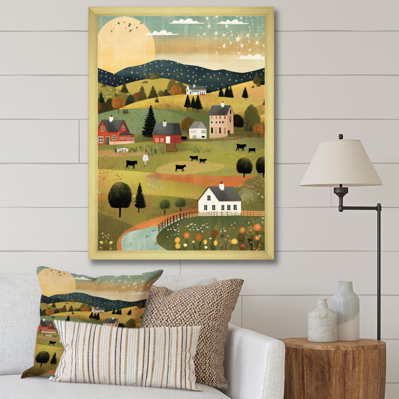 Country Vistas sur impression sur toile, Cadre doré à une seule photo, H 32 po x l 16 po x P 1 po