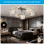 Plafonnier semi-encastré Chandelier avec 5 lumières et fonction à intensité variable pour la salle à manger, le salon, la cuisine, la chambre à coucher