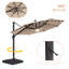Daarina 132'' Lighted Cantilever Umbrella with Base-2066407392