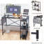 L-Shaped Metal Base Computer Desk