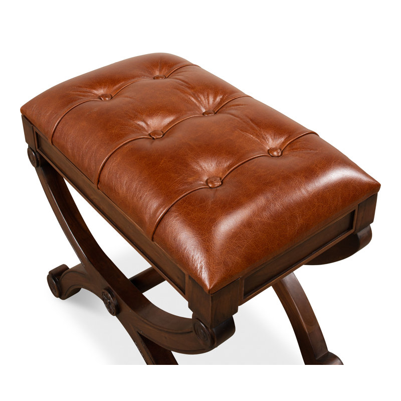 Empire Leather Accent Stool