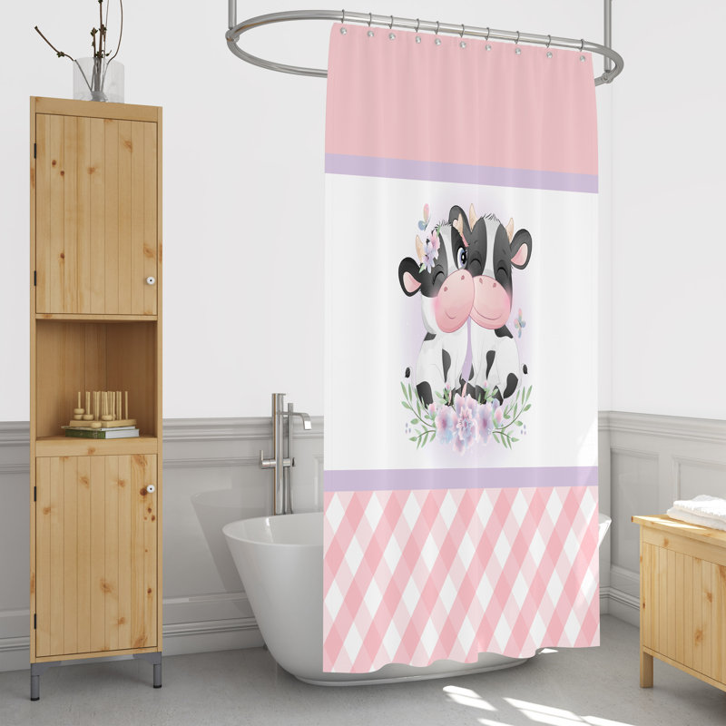 Hoper Floral Single Shower Curtain, 70" H x 72" W