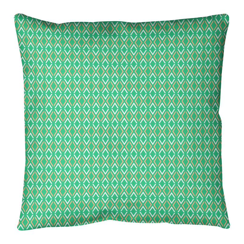 Coussin Katelyn Elizabeth, 28 po x 28 po, Vert / Orange