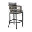 Tabouret d'extérieur en métal avec coussin Harleigh-1270630779