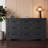 Rustic 9 Drawer Dresser Cabinet ,59''W Modern Table Storge Chest of Drawers Sideboard,Bar Cabinet with Metal Handle Pulls For Dining Room,Living Room,Bedroom-1381600921