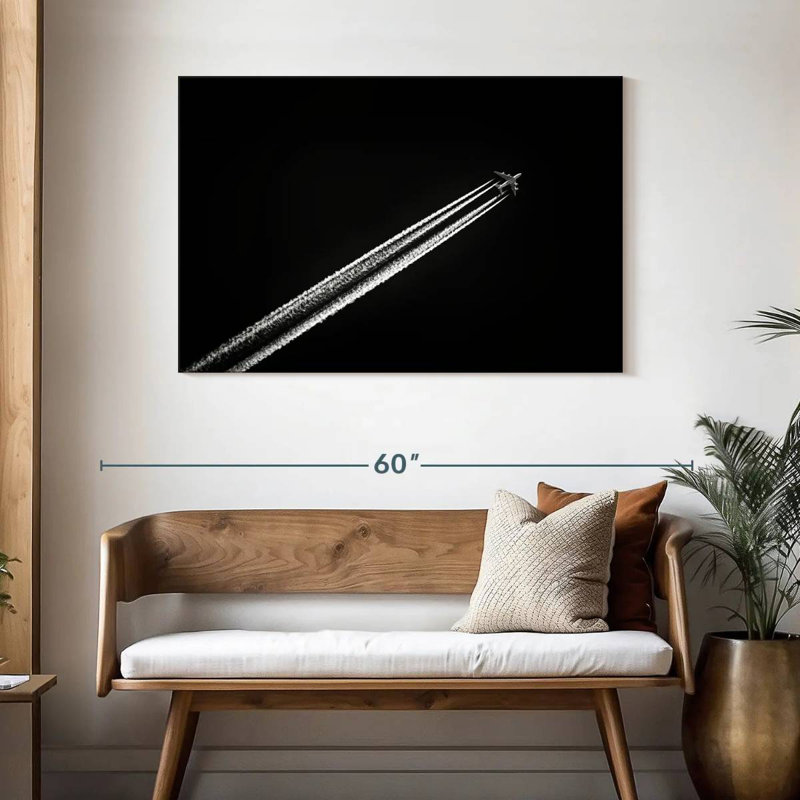 Mait Plane Contrails, 30" H x 45" W