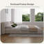 Structure de lit tapissier grand lit en chenille grand format, lit plateforme avec tête de lit à oreilles-458068668-446614097