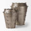 Petit vase en métal champagne avec clous-114208655-114208656