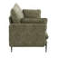 Canapé en tissu vert avec 2 coussins (coussin compressé)
