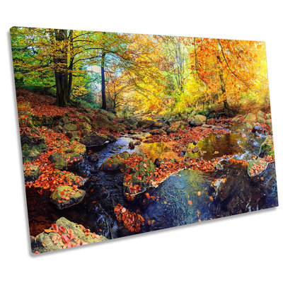 Autumn Landscape Scene - Wrapped Canvas Print