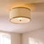 Linen Blend Flush Mount