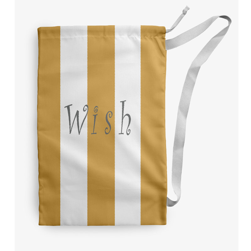Fabric Laundry Bag with Handles, Medium (36" H x 28" W), Light Yellow