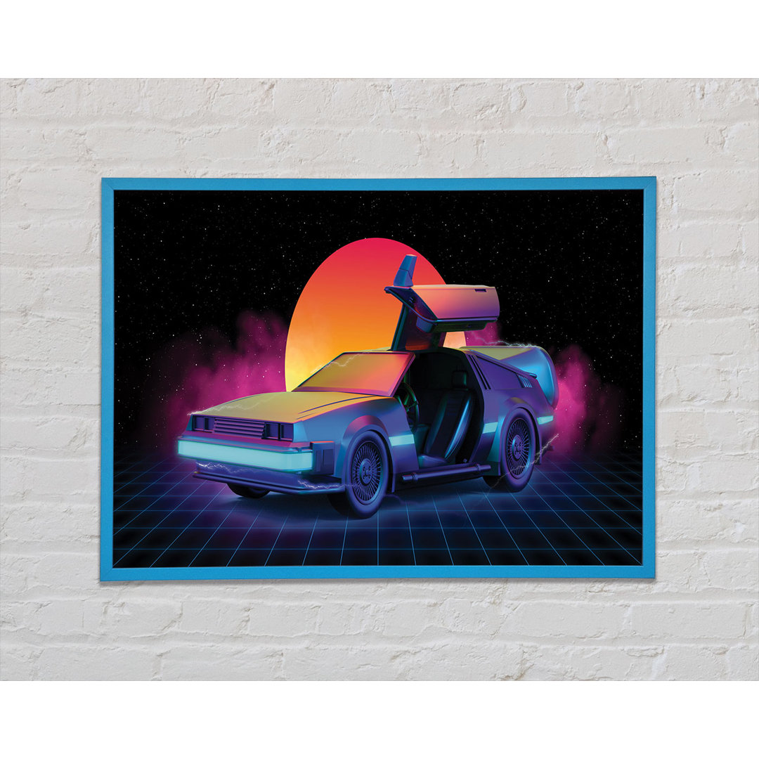 Delorean Smoke Sunrise - Einzelner Bilderrahmen Kunstdrucke