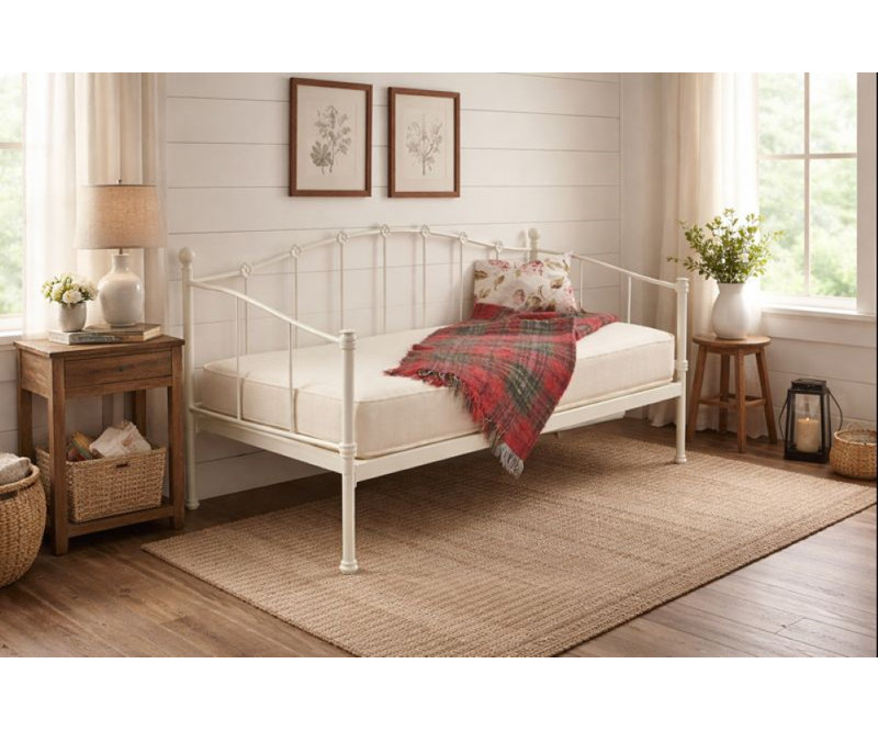 Metal Daybed, Single (3'), White