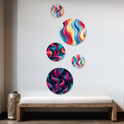 Corderious - ensemble d'art mural moderne géométrique rond de 5