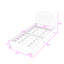 Lit plateforme simple tapissier avec tête de lit arc-en-ciel