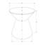Table d'appoint, tambour, côté, bout, table de chevet, lampe, salon, chambre à coucher, métal gris, contemporain, moderne