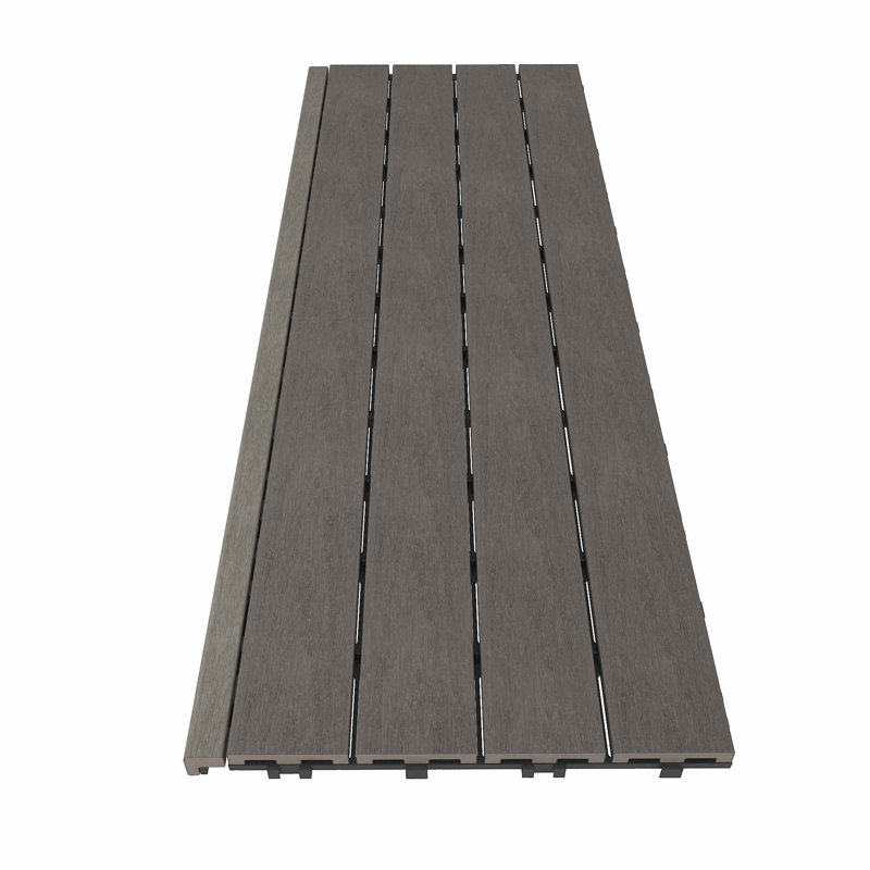 Carreau de terrasse en composite argenté gris argenté 1 po x 36 po Quick Deck, Gris argenté argentin