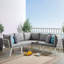 Canapé modulaire d'extérieur 5 pièces Riverside par Modway-614917622-614917621