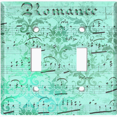 Patterned 2 - Gang Toggle Light Switch Standard Wall Plate