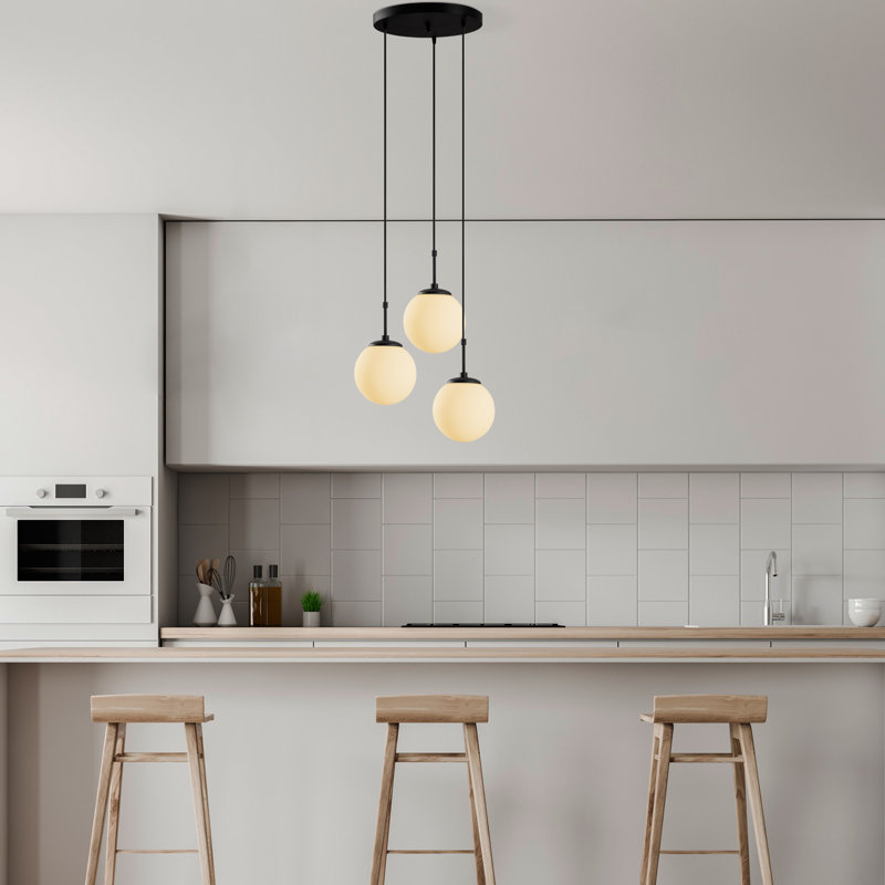 Lustre, H 7,87 po x l 7,87 po x P 15,75 po, Noir