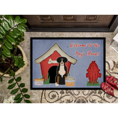 Tapis d'extérieur antidérapant Rochelle Dog House