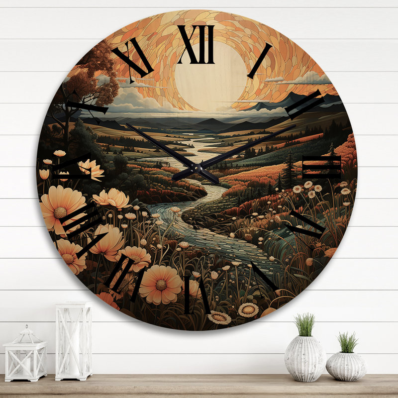 Newfolden Solid Wood Wall Clock, Extra Large