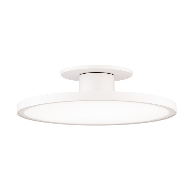 Twist-N-Lite 11" LED 5-CCT Selectable Semi-Flush Mount, 2700K/3000K/3500K/4000K/5000K, White, 2.88" H x 11" W x 11" D