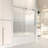 57'' - 59'' W x 60'' H Single Sliding Door Frameless Tub Door with Clear Glass-92341280