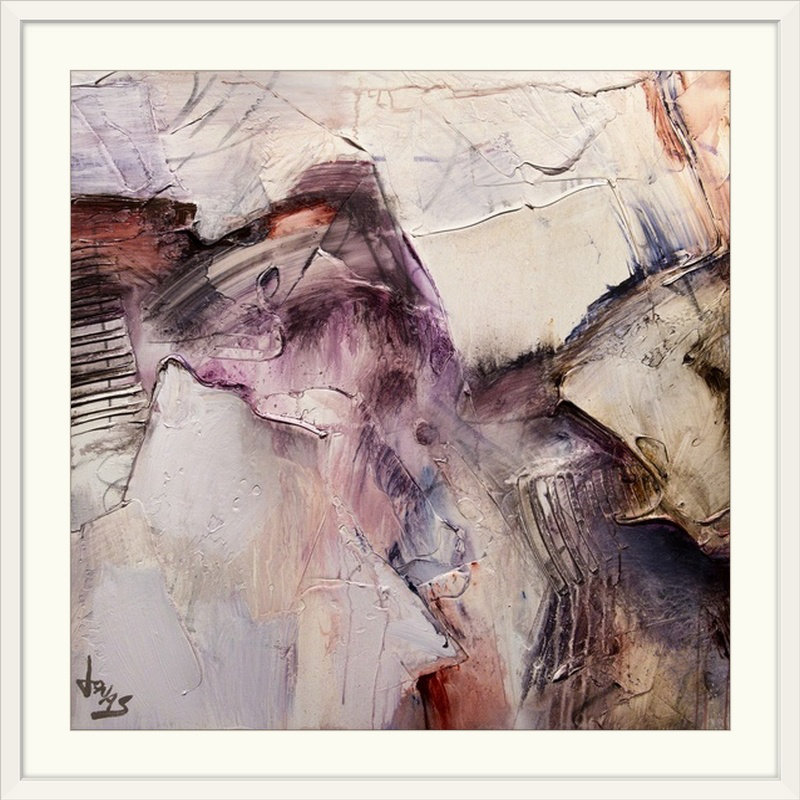 « intuition i » par "jonas gerard, reproduction d’art, Cadre blanc, H 20" x l 20" x P 1"