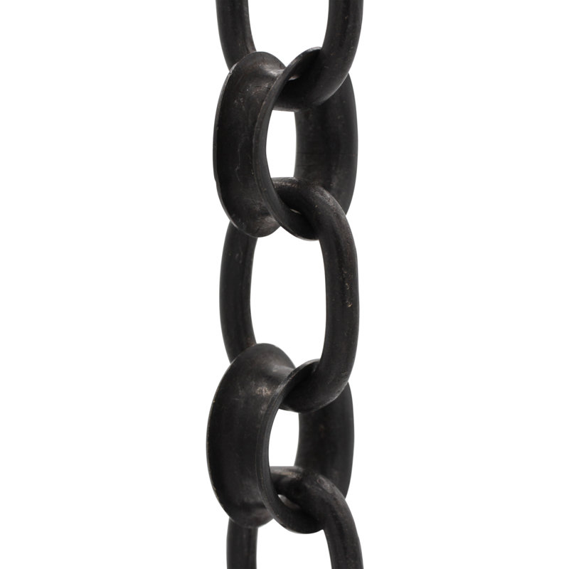 Lustre décoratif rond en forme de chaîne (3 pieds), Noir bronzé à l'huile
