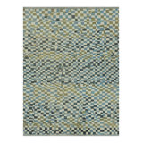 Rug & Kilim’S Modern Rug In Cream, Gray And Blue Abstract Pixelated Pattern