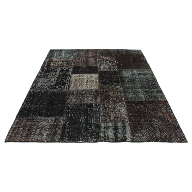 Tapis turc noir et gris 6 x 8