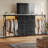  6 Drawer Dresser with Hanging Rack and Shoe Rack, Fabric Storage Dresser with Charging Station and LED Lights for Bedroom, Closet, Entryway-1228887850
